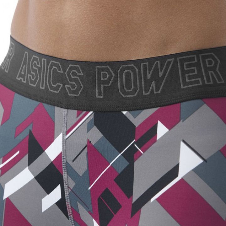 ASICS Base Tight Performance 7/8 Black Power Print - Legginsy