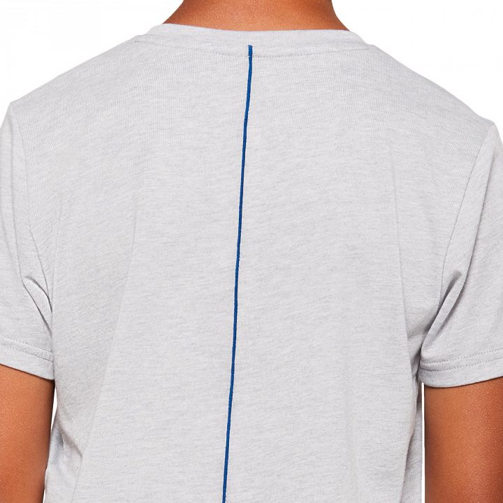 ASICS Boys Cropped SS Tee Mid Grey Heather