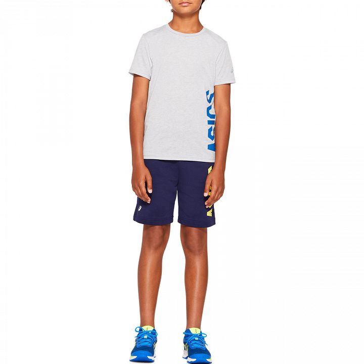 ASICS Boys Cropped SS Tee Mid Grey Heather