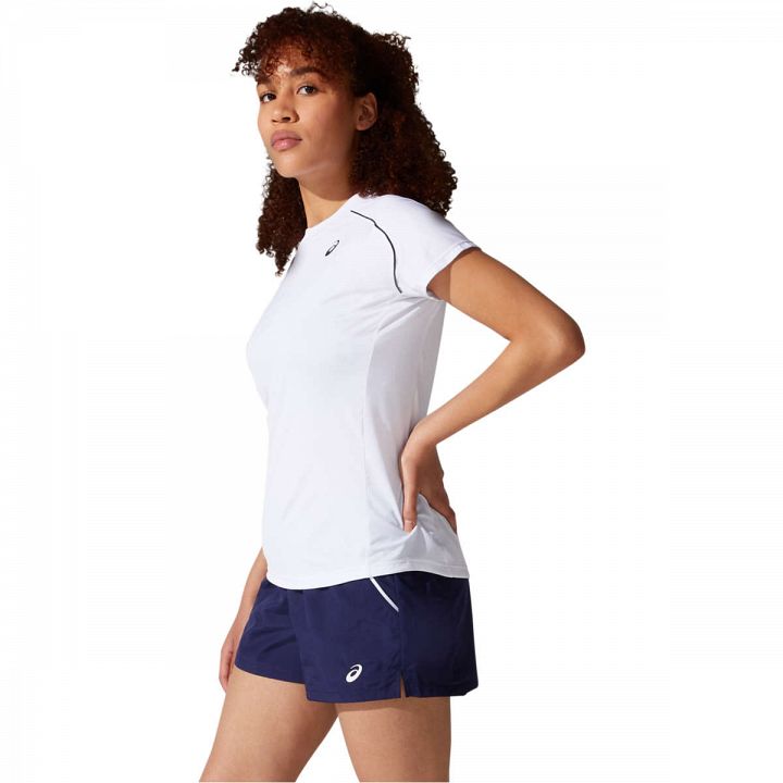 ASICS Court Piping SS Tee Brilliant White
