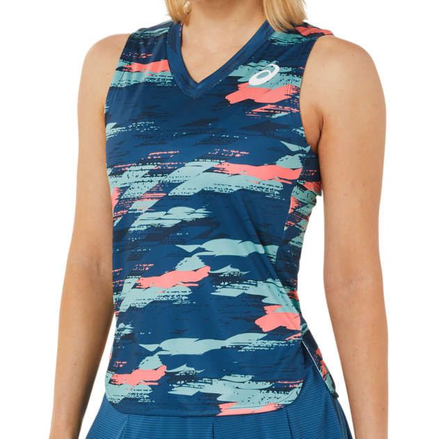 ASICS Women Match Graphic Tank Light Indigo