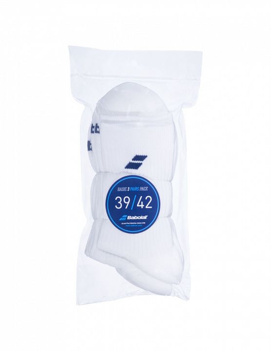 Babolat Basic Socks 3P White / Estate Blue