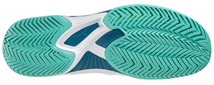 Mizuno Wave Exceed Tour 5 AC White / Moroccan Blue / Turquoise