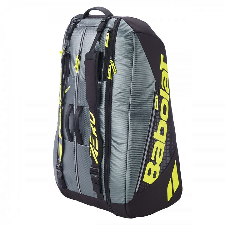 Babolat Pure Aero Gen-10 Racketbag 12R Metallic Grey / Black / Fluo Yellow