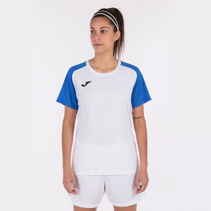 Joma Academy IV Woman SS Tee White / Royal Blue
