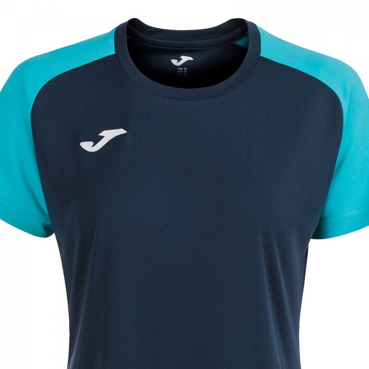 Joma Academy IV Woman SS Tee Navy Blue / Fluorescent Turquoise