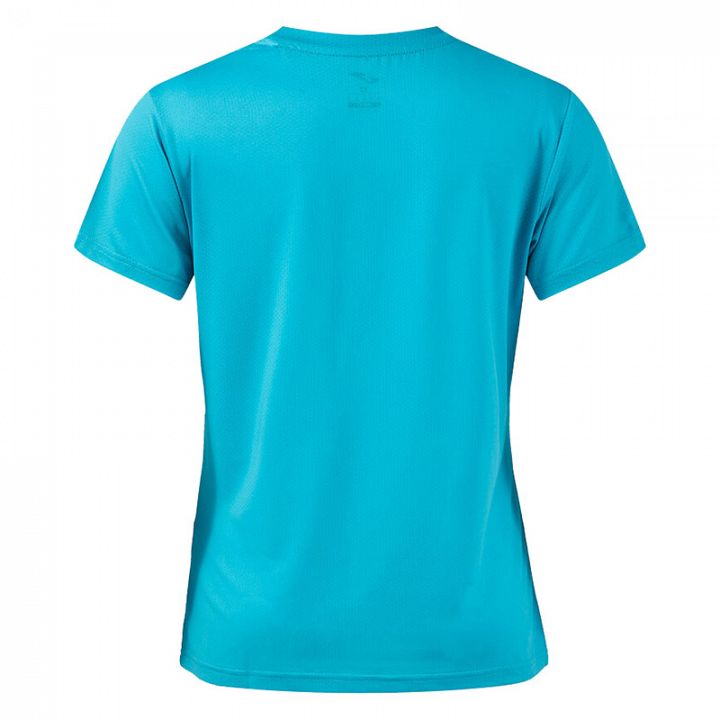 Joma Picasho Woman SS Tee Fluorescent Turquoise / Dark Navy