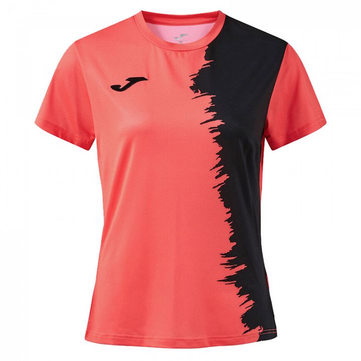 Joma Picasho Woman SS Tee Fluorescent Coral / Black
