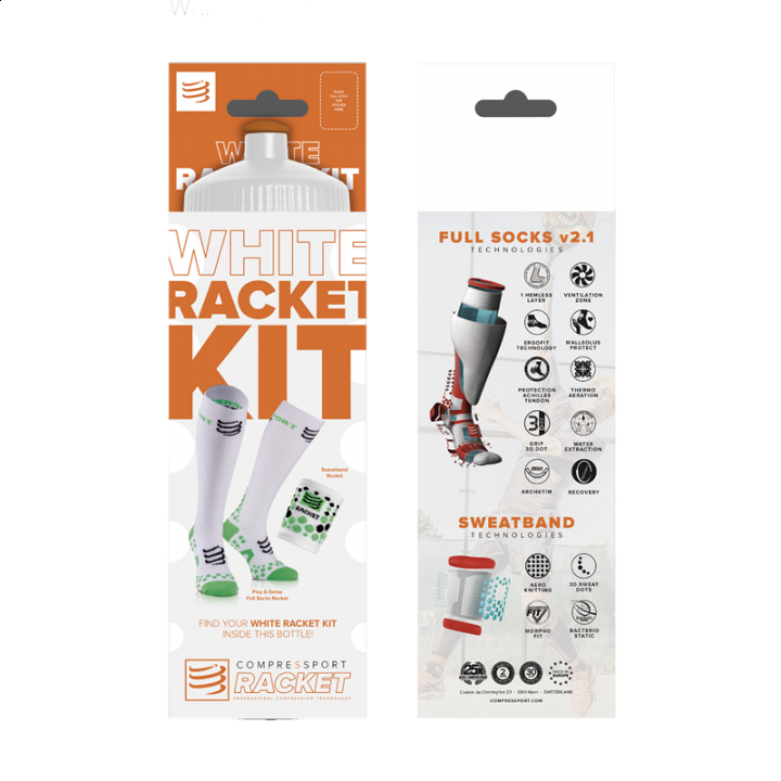 Compressport Racket Play&Detox Pack White