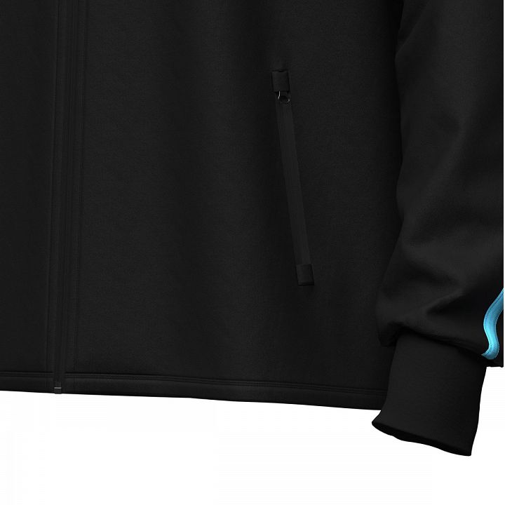 Pallap Full Zip Men's Jacket Black / Cyan Blue
