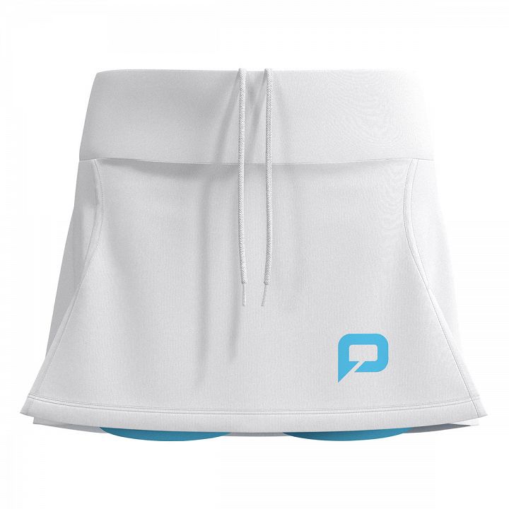 Pallap Women's Skort White / Cyan Blue