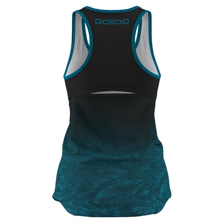 Pallap Women's Competition Top V2 Black / Blue Green