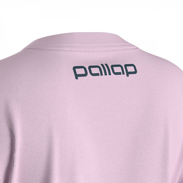 Pallap Women's V-Neck T-Shirt Clear Pink / Carbonium