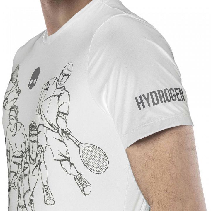 Hydrogen Sketch Tech T-Shirt White / Black