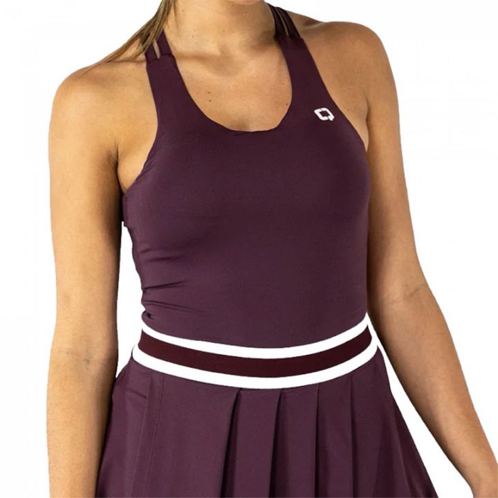 Quad Double Stripes Tank Top Burgundy