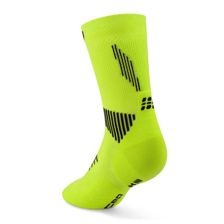 CEP Core Run Mid Cut Socks 5.0 Lime / Black