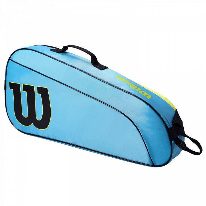 Wilson Junior 3 Pack Racketbag Blue / Wild Lime