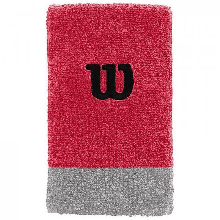 Wilson Extra Wide Wristband Infrared / Alloy / Black