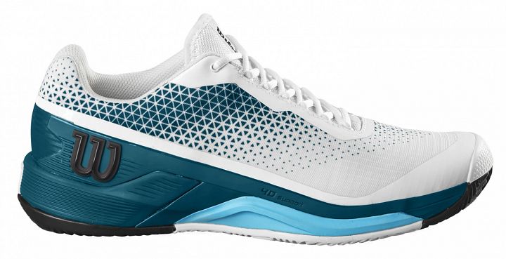 Wilson Rush Pro 4.0 Clay White / Blue Coral / Blue Atoll