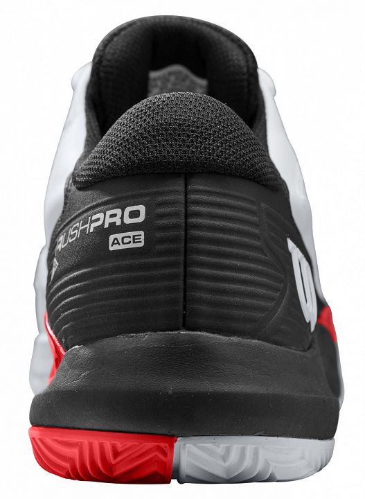 Wilson Rush Pro Ace Clay White / Black / Poppy Red