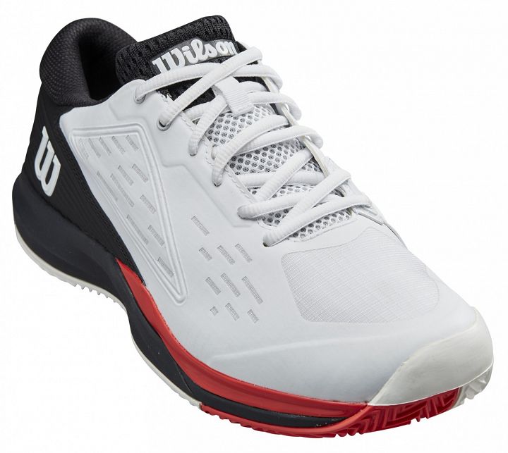 Wilson Rush Pro Ace Clay White / Black / Poppy Red